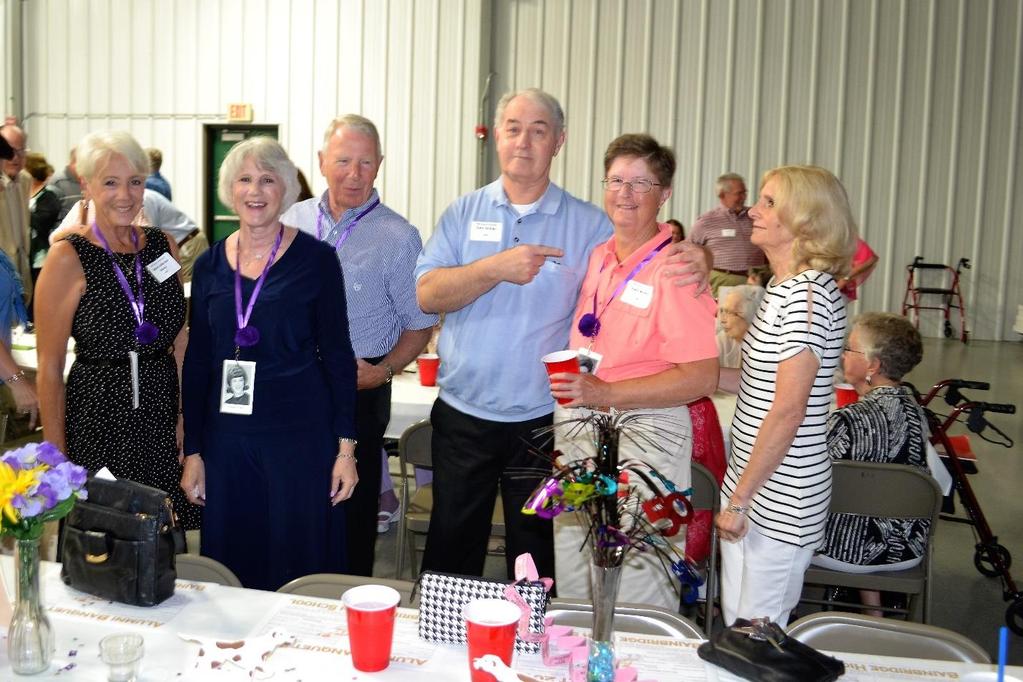 Some of the members of the 50 year 1967 class enjoy visit with friends.