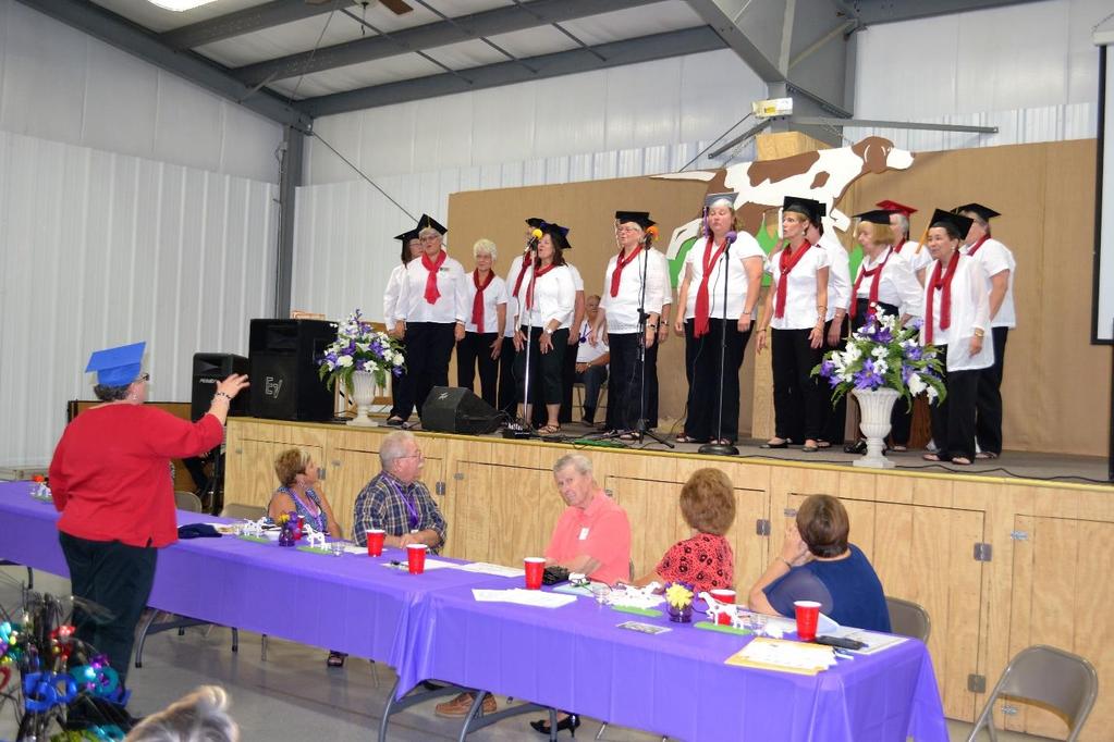 Covered Bridge Harmony Chorus sings Graduation Day much to the