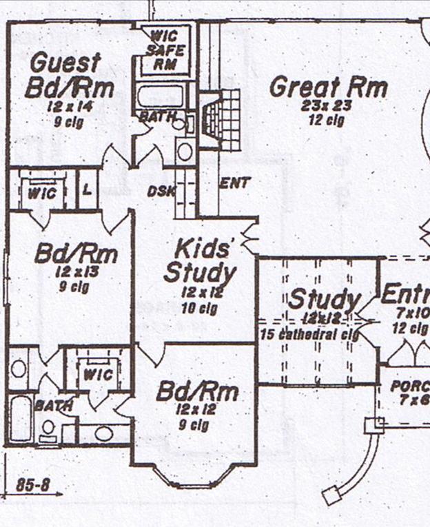 Space Planning for Children or Other Bedrooms These rooms, like the master bedroom, should be located in quiet areas of the house.