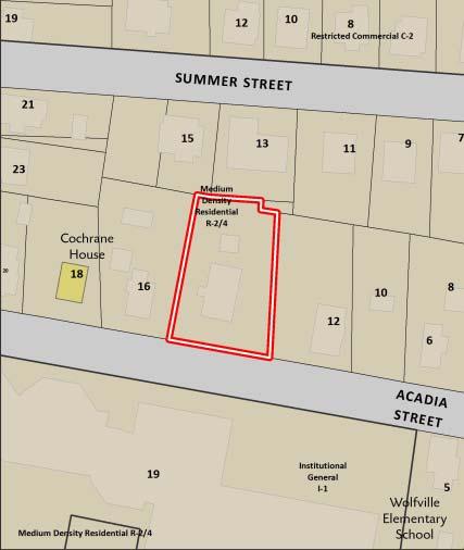 Development Agreement Proposal 14 Acadia Street Date: May 17 th, 2017 4) BACKGROUND AND CONTEXT Designation & Zoning The property identified (outlined in red) as 14 Acadia Street (PID 55273205) has a