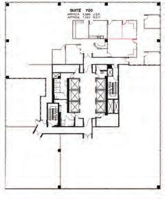 Floor Plans SUITE 700 7,575 RSF Double door entry, mostly open landscape, 2 private offices, large and small