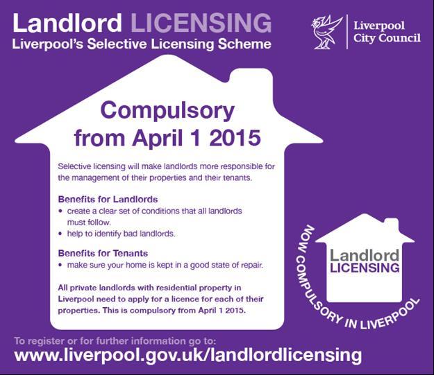 Landlord Licensing Scheme progress to date Licence applications 39,253 Licenses granted 36,142 Unlicensed properties reported 5,365 Compliance