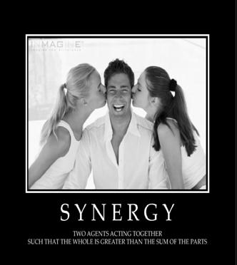 Synergy The sum of the value of the individual uses (both