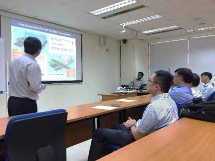 Chung gave a technical presentation on Structural Fire Engineering Appraisal of the Cross Harbour Tunnel, they exchanged information on recent