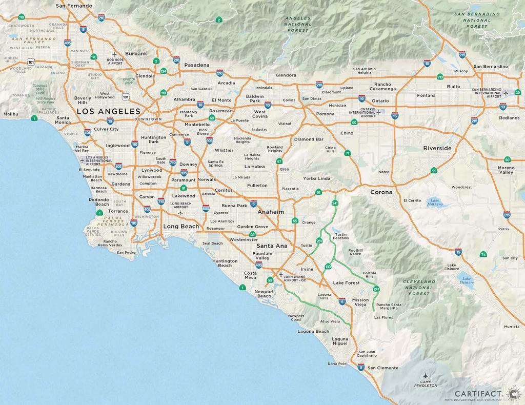 45 Minute Drive-Time Radius Population Estimate LOS ANGELES SAN GABRIEL VALLEY SOUTH BAY The population estimate for the highlighted area 8,682,951 PEOPLE ORANGE COUNTY According to the ACS