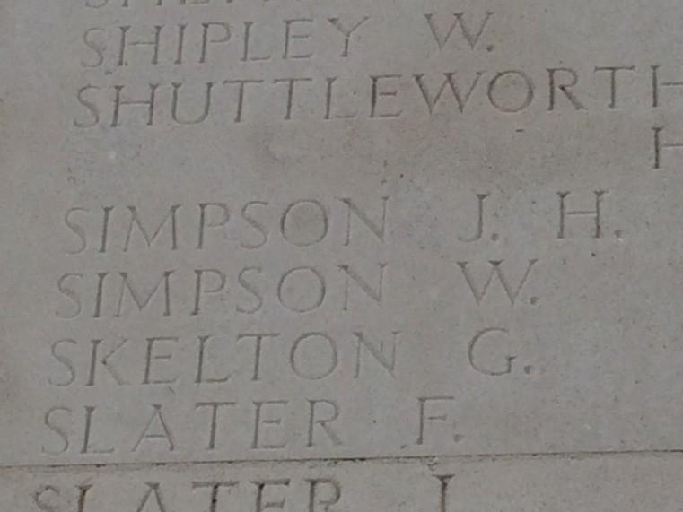 Thomas Simpson Thomas also signed up when he was 21 in September 1914 and joined the Loyal North Lancashire Regiment (16397). His occupation was Labourer.