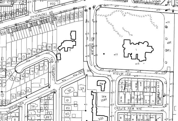 LOCATION MAP: 7 AUSTIN TERRACE ATTACHMENT NO. 1 The arrow marks the location of the site.