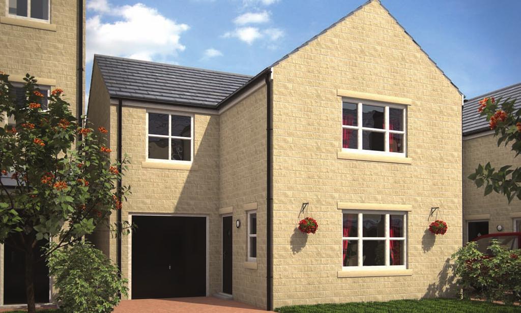The perfect setting ferncroft ferncroft 4 Bedroom Townhouse mirfield THE FERNCROFT is a stone built two storey, four bedroomed home with integral garage.