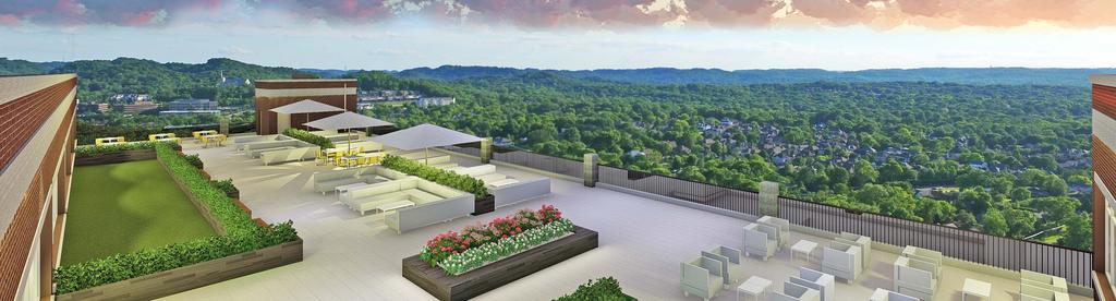9th floor open air 9,000 sf Sky-Terrace and event space adjoining office *concept rendering Flexible and Efficient Floorplans CRESTMOOR AVE OUTDOOR POOL G T ACC. CHUTE SVC OFFICE STORAGE FITNESS STO.