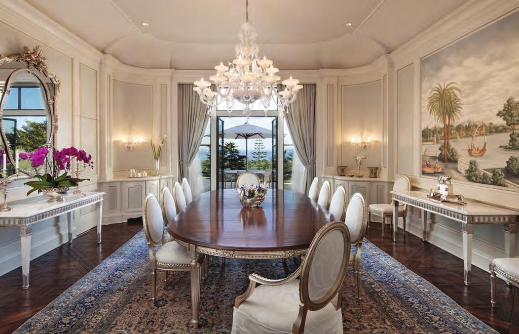 inspiring mountain views, a picture perfect dining room exuding an elegant gracious lifestyle