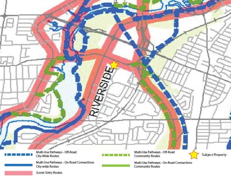 10 Figure 6: Extract from Official Plan Schedule I (Multi-Use Pathways and Scenic Entry Routes) The proposed development is consistent with the policies of the Official Plan, including Sections 2.
