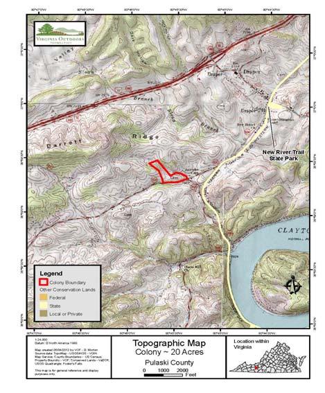 Short Hills Colony Tract 2009 Rockbridge & Botetourt Counties 4,232 Acres VOF purchases (North 2,116 acres) with state bond money WFV purchases (South 2,116 acres) with Conservation Fund loan July