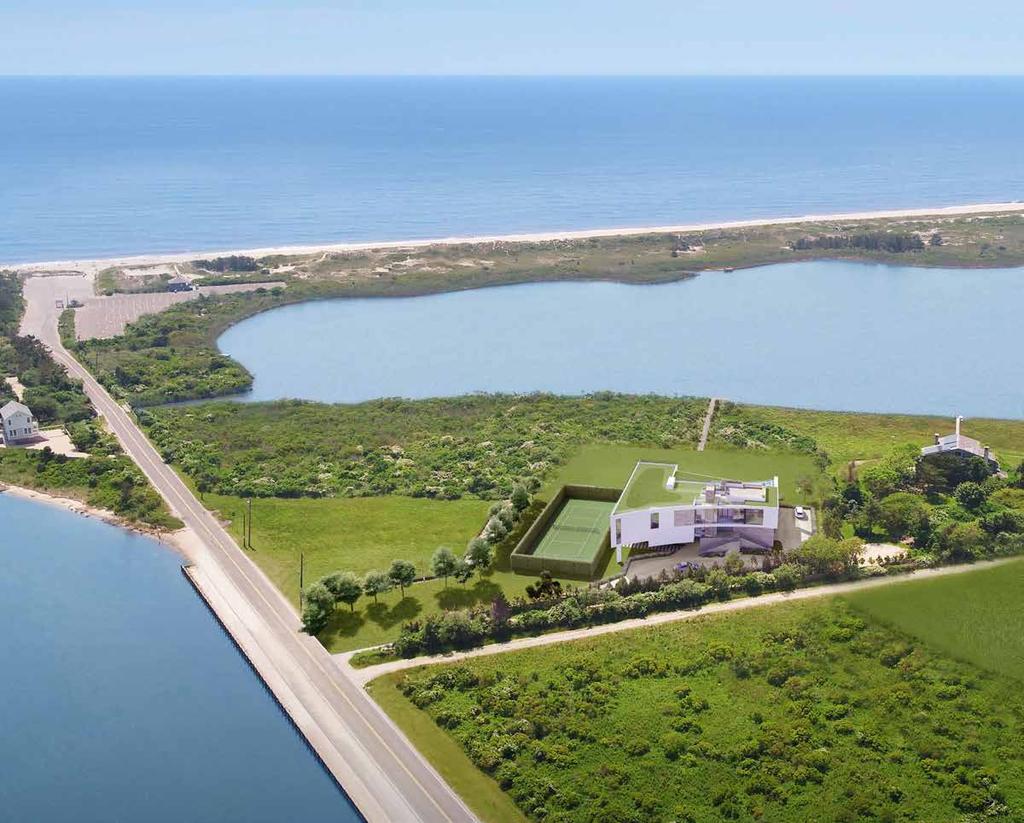 ATLANTIC OCEAN PANORAMIC WATER VIEWS CHANNEL POND This waterfront estate offers stellar panoramic views of Mecox Bay, Channel Pond, and the Atlantic