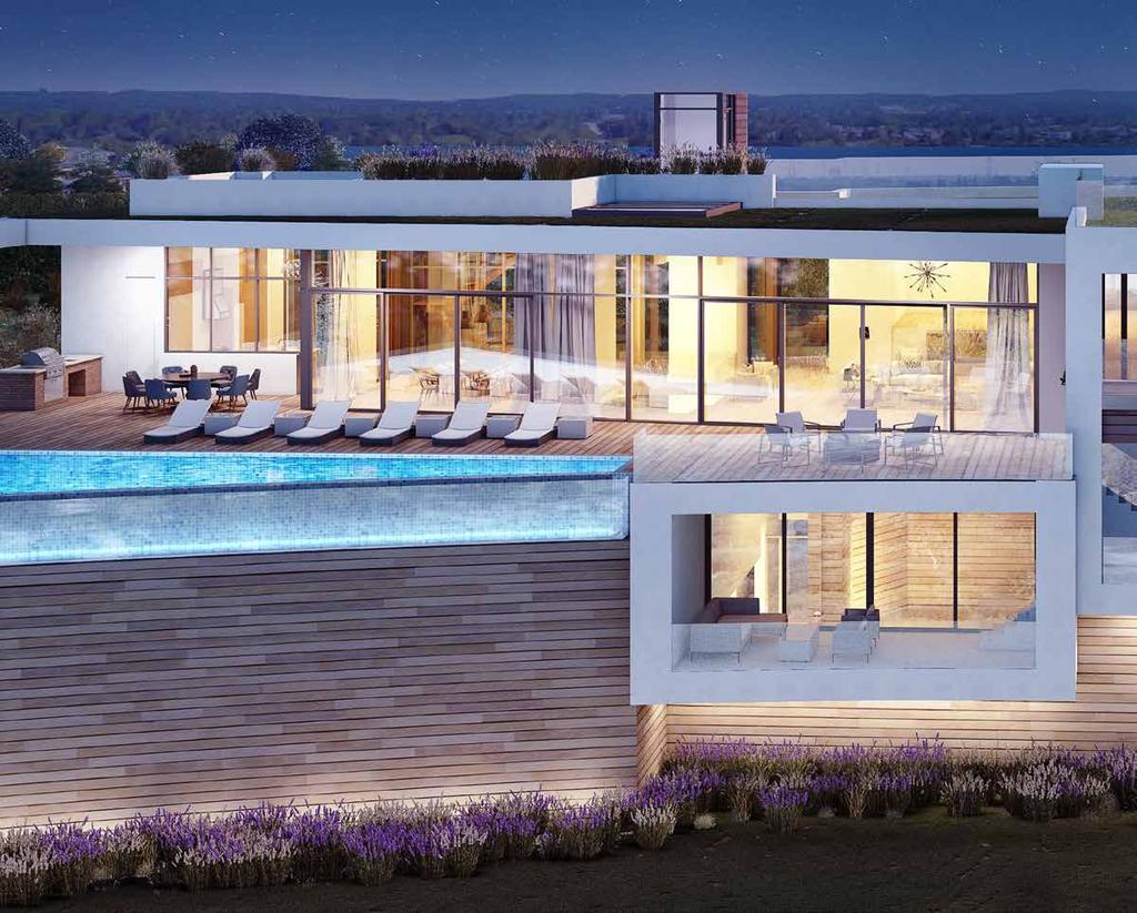 ULTRA-MODERN DESIGN The ultimate in luxury + design meet modern day living in this Hamptons waterfront estate.