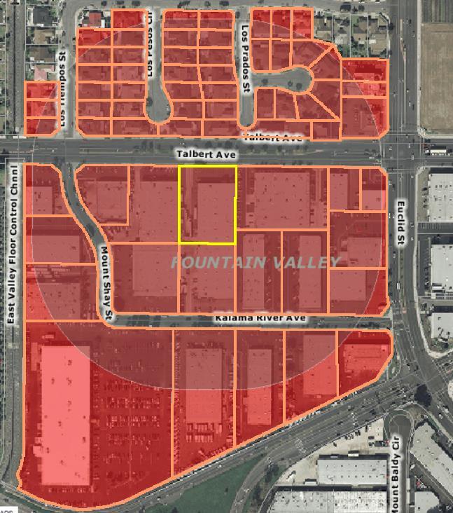 PLANNING AND DEVELOPMENT APPLICATION PACKET SAMPLE 500 ft. PROPERTY OWNER S MAP REQUIREMENTS: -500 ft. radius from exterior boundaries of subject property -For projects fronting on major arterials (e.