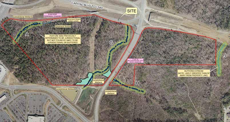 PROPERTY INFORMATION S&EC BUFFER SKETCH 6350 TRIANGLE TOWN BLVD 6700 TRIANGLE TOWN BLVD UNDER CONTRACT NEUSE RIVER BUFFERS & WETLANDS 6350 Triangle Town Boulevard is not impacted