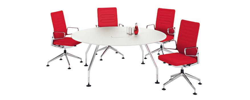 Chairs: Skape Round meeting table, polymer