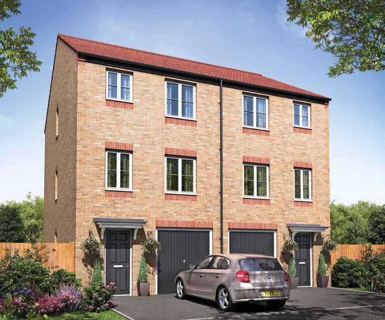 woodside CHASE The Arlington 4 bedroom townhouse The ground floor features a spacious fitted kitchen and dining/family area with French doors leading out to the rear garden.