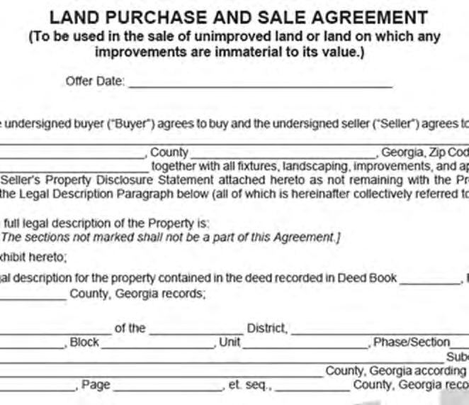 Real Estate Contracts Land Contract The seller