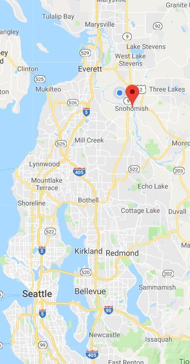 Property Description Location Overview THE NEIGHBORHOOD Snohomish is conveniently located 45 minutes north of Seattle or Bellevue, and just 15 minutes from the county seat Everett.