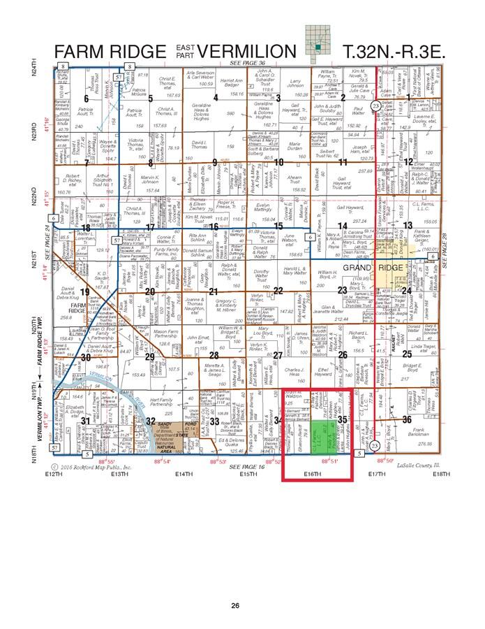 PLAT MAP OF 120 ACRES VERMILION TOWNSHIP Plat Map reprinted with