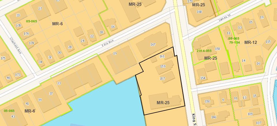 PLANNING SITE SPECFIC ZONING BY-LAW CURRENT ZONING MAP The Property is subject to a site specific high density residential (MR-25) zoning By- Law enacted in 2017 that provides for the following:
