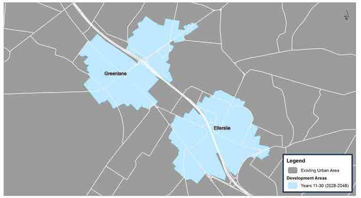 Auckland Plan 2050 June 2018 Development Area - Greenlane and Ellerslie With good connections to rail and state highway networks, Greenlane is located close to the city centre, Newmarket and Cornwall