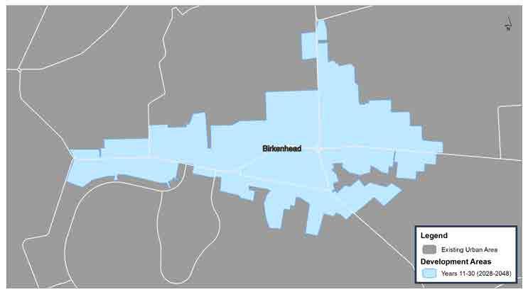 Development Area - Birkenhead Birkenhead has feasible capacity of approximately 2010 dwellings.