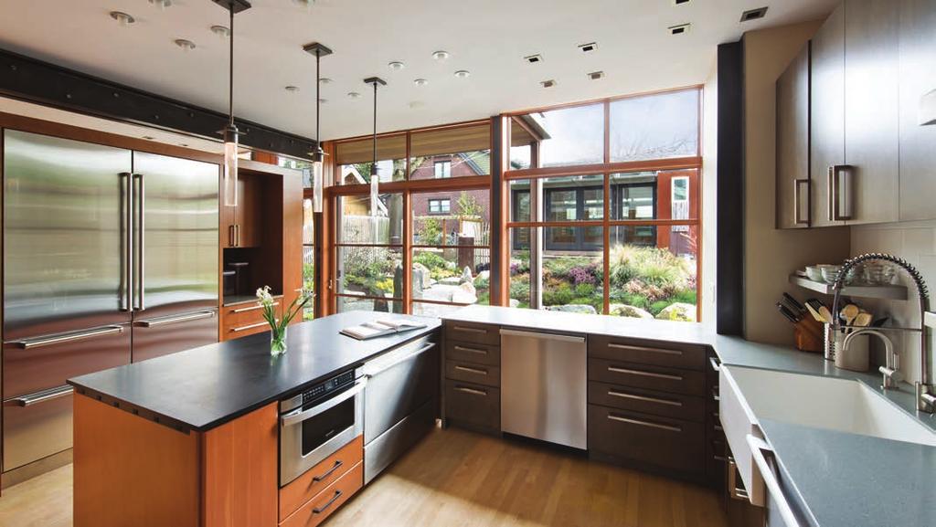 cover story Artisan s Kitchen Builder: Dyna Contracting PHOTO BY JORDAN INMAN / COURTESY OF RES ARCHITECTURE+DESIGN window system that disappears into a wall below.