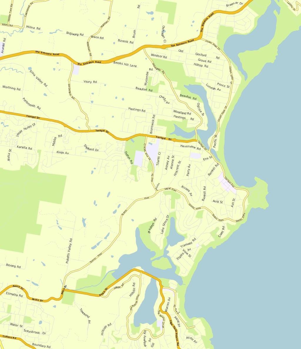 TERRIGAL - Suburb Map Prepared on /0/08 by Shaun Hudson-Smith, +6 6 8 00 at Ray White Terrigal. Property Data Solutions Pty Ltd 08 (pricefinder.com.