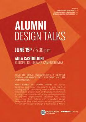 Alumni and Experts Talks Powered by PRODUCT SERVICE SYSTEM DESIGN / PSSD SPECIALIZING MASTER IN SERVICE DESIGN / MSD