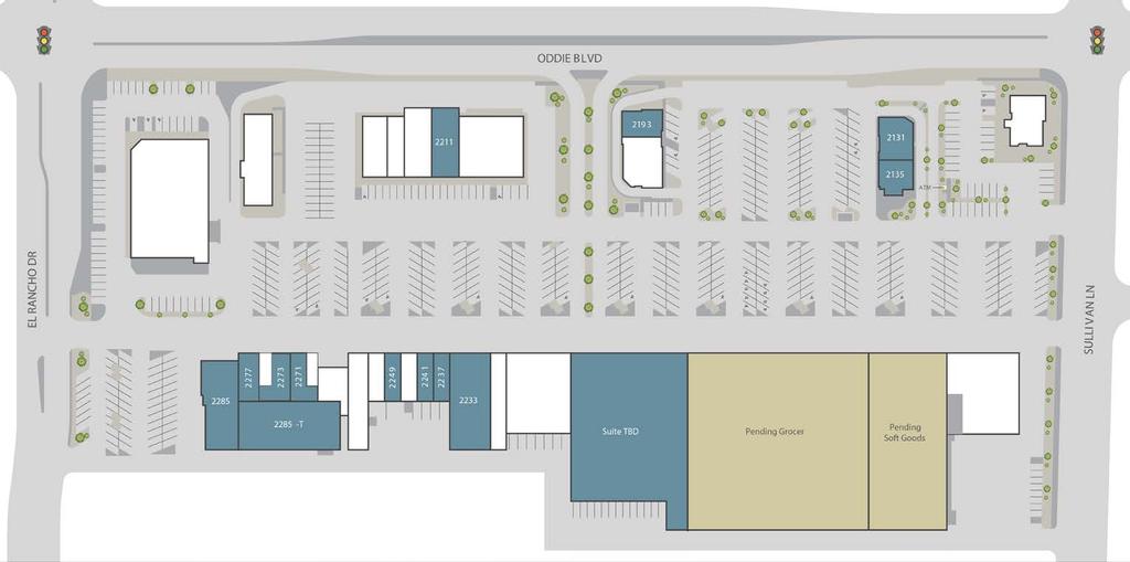 SITE PLAN TURN-KEY RESTAURANT POTENTIAL PADS FOR PURCHASE DRIVE-THRU MINI MART DONUTS EGG ROLL LAUNDROMAT PARTY DRESSES BARBER AVAILABILITY *Suite 2131 (Drive-Thru) ±1,800 SF Suite 2237 ±1,500 SF