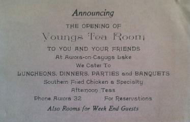 Tea room opening 1909 Wells yearbook advertisement, 1921 Southern Fried