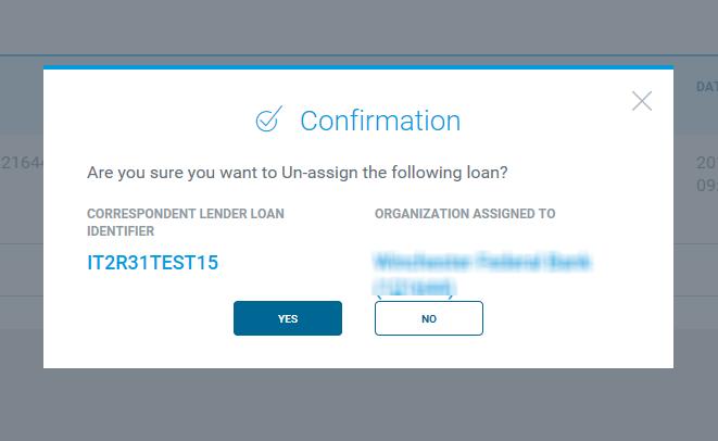 Scenario 3: If Aggregator 4 unassigns the loan from Aggregator 2, the previous Organization Assigned To and Assigned By parties for that assignment can view the assignment with the new Assignment ID.
