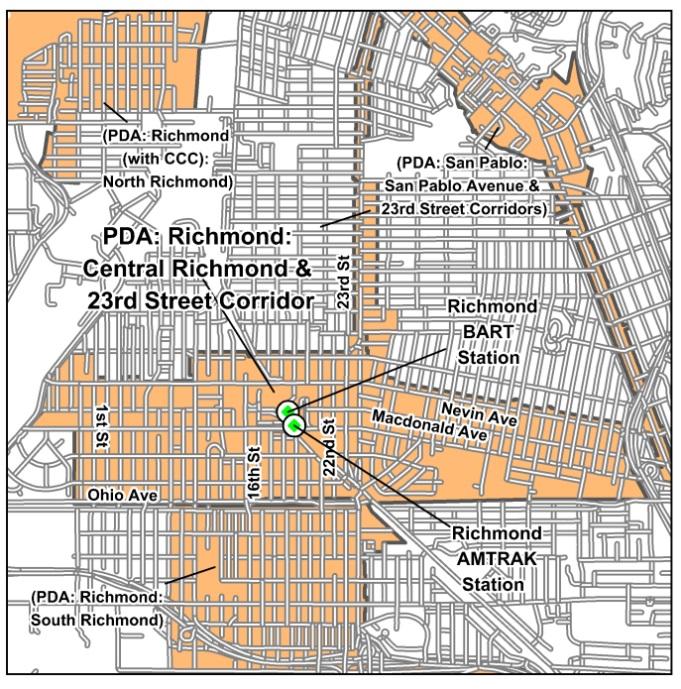 D-52 Contra Costa PDA Investment and Growth Strategy Update Richmond Central Richmond & 23rd Street Corridor Mixed-Use Corridor OVERVIEW Richmond s historic downtown incorporates a mix of public,
