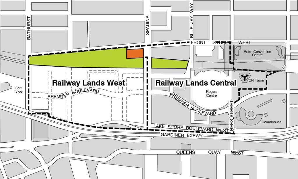 Planning Framework Initiate updates to the Railway Lands West and Central Secondary Plans (passed in 1994; last amended in 1997) to support development of a park over the rail corridor.