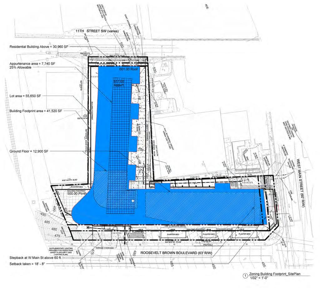 4.1 BUILDING HEIGHT CALCULATIONS: SITE PLAN