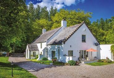 Both the house and cottage were stripped back to their bare stone walls, revealing details such as the original roof beams and fireplaces which enhance the living space on offer today.