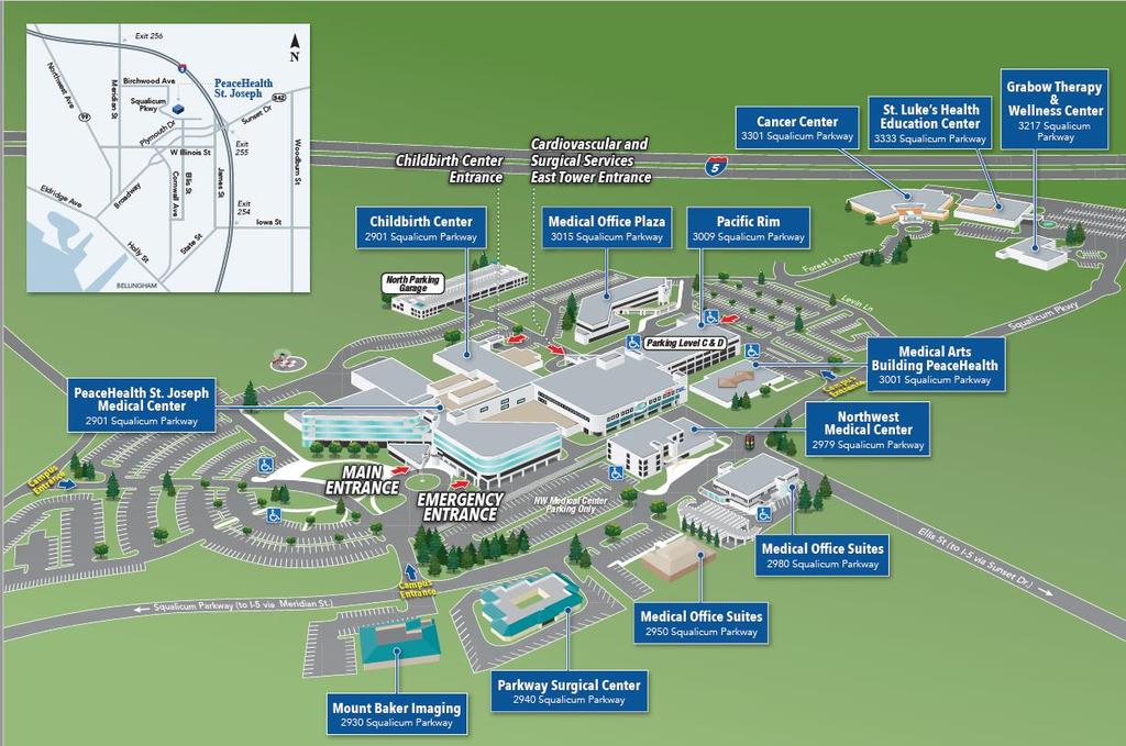 Map of the entire STJO Campus The Marble Building is listed on