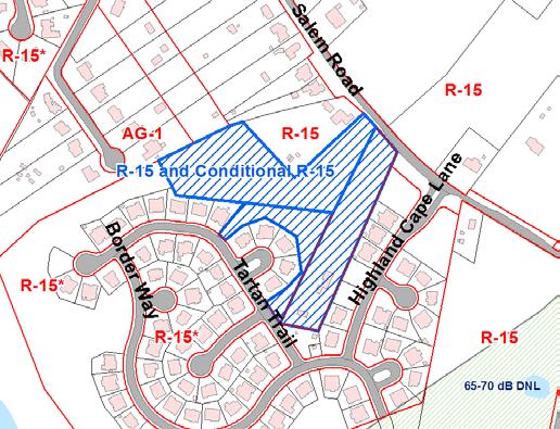 Background and Summary of Proposal The subject 6.812 acre site, zoned R-15 Residential, is proposed to be developed with 13 lots. The lots will be developed with single-family dwellings.