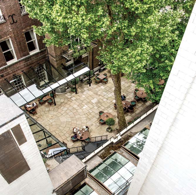 the prestige frontage and unique views of St James s Square, along with the light, airy atmosphere of The Courtyard combined