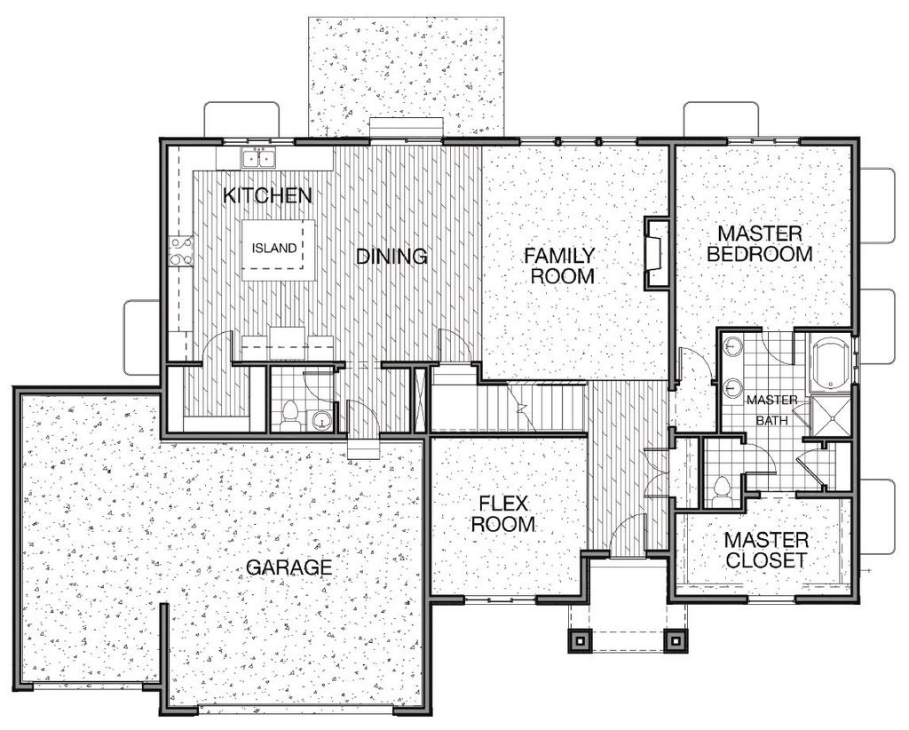 Vista Ridge Sterling First Floor Approx. 1,836 sq. ft. Master Bedroom 14-6 X 14-11 Master Bath 10-9 X 13-1 Master W.I.C.