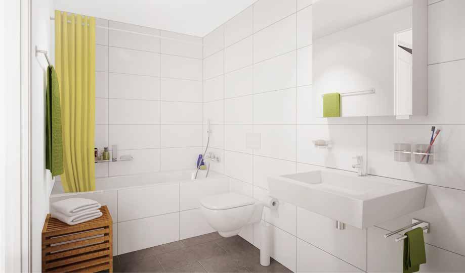Description of the flats Carefully selected, high-quality materials and stylish kitchen and bathroom fittings guarantee exceptionally comfortable living.
