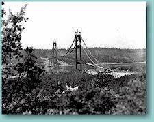 Figure 5 Tacoma Narrows Bridge Under Construction (University of Washington Libraries, Special Collections, Seattle Post-Intelligencer Collection, PI-20789.