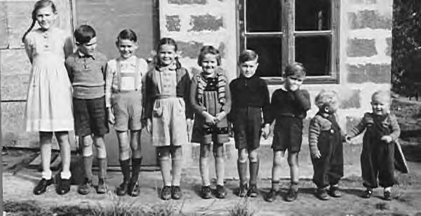 Children of the Wilfried and Heini Imberger families L to R: