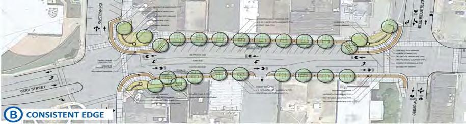 Based on available funding, the City determined the Phase One project area to include a one-block stretch of 63rd Street between Raytown Road and Blue Ridge Boulevard which also includes the