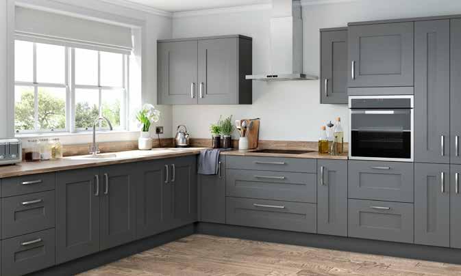 Special Buy - Albany This range enhances the traditional shaker-style door with the removal of feature joints. It can be used to create a modern or more classical kitchen style.