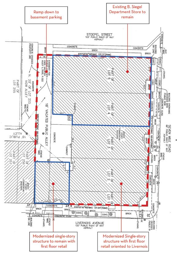 Select portions of single story-structures to be demolished to accommodate Basement parking and