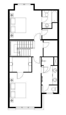 2ND FLOOR 14 x 13 6 Each unit is built with a one-car attached garage as well. Select your own high-end ﬁnishes.