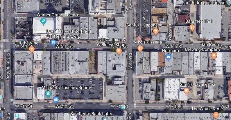 12 80-Unit Hotel, Restaurant, with Roof-top Bar Planned for 544 Pacific Ave (1 block away) A boutique hotel is planned for a vacant lot next to the historic Warner Grand Theatre, according to